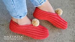 How to Crochet Easy Slippers from a Rectangle - for any Foot Size