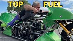Learning to Ride the World's Most POWERFUL Motorcycle - 1,500HP Top Fuel Bike!