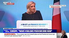 "Nous, ce que nous voulons c'est une vraie Europe sociale" affirme Marine Le Pen