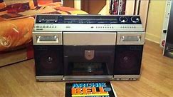 SHARP VZ 2000 DEMO TURNABLE RADIO K7 BOOMBOX GHETTOBLASTER VINTAGE!Vinyl LP SOUL FUNK PLAY!!!!