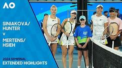 Hunter/Siniakova v Hsieh/Mertens Extended Highlights | Australian Open 2024 Semifinal