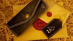 Handmade Leather SD Card Case, SD Card Holder with 12 Card Slots,