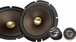PIONEER A-Series MAX TS-A653CH, 2-Way Component Car Audio Speakers, Full Range, Clear Sound Quality, Easy Installation and Enhanced Bass Response, Full Gold Colored 6.5” Round Speakers