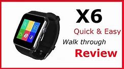 X6 Smartwatch-How Too Use-Quick Review- Setup -Android--Bluetooth-Sim-Micro SD