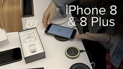 Apple iPhone 8 & 8 Plus unboxing and wireless charging tests