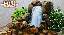 DIY Amazing Stone Hill Biggest Waterfall Fountain | How to Make Biggest Stone Waterfall Fountain