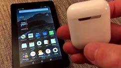 How to pair Apple AirPods to Bluetooth device - Amazon Fire Tablet