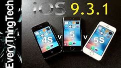 iPhone 4S vs iPhone 5 vs iPhone 5S iOS 9.3.1