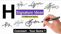 ✅ H Signature Style | Signature Your Name | H Signature Design | H Signature ideas