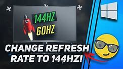 How to Change Monitor Refresh Rate to 144hz or 240hz [Tutorial]