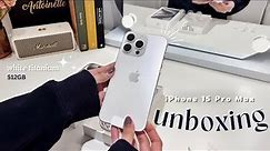 iPhone 15 Pro Max White Titanium (512GB) unboxing + accessories✨