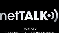 netTALK's How to Setup Your DUO Wi-Fi for Advanced Users