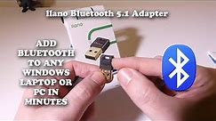 llano Bluetooth 5.1 Adapter - Add Bluetooth to ANY Windows Laptop or PC in Minutes!