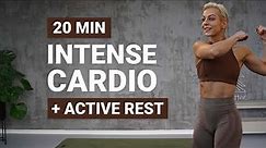 20 MIN CARDIO + ACTIVE REST | Full Body HIIT | Super Sweaty Fun | High Intensity | Home Workout