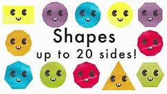 Learn Shapes With Up to 20 Sides - (Recognising Geometric Shapes)