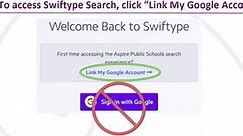Welcome To Swiftype! Click "Link My Google Account" to begin!