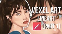 Infinite Painter Vexel Art for Beginners on Android / IOS - Full LineArt Process (Part 1)