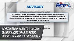 Asynchronous classes o distance learning ipatutupad sa public schools sa Abril 8 ayon sa DepEd
