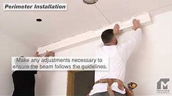 How to install a coffered/waffle ceiling using Mouldex Mouldings one piece beams