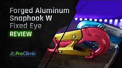 Forged Aluminum Snap Hook (Red) w/ Fixed Eye - By ProClimb - USR-50-AR