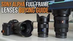 Sony Full Frame Lenses BUYING GUIDE - Sony a7 III a7RIII a7RII a7SII a9