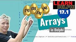 Learn Delphi Programming | Unit 17.1 | Introduction to Arrays in Delphi