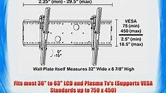 Black Tilt/Tilting Wall Mount Bracket for Panasonic TH-50PZ700U / TH50PZ700U Plasma HDTV TV/Televisi