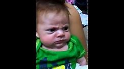 Funny angry baby