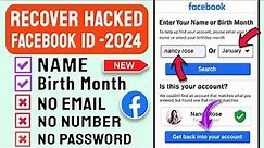 How to Recover Hacked Facebook Account 2024 || FB Hacked ID || Hacked Facebook Account Recovery 2024