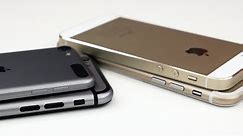 Gold & Space Gray 4.7-Inch iPhone 6 vs iPhone 5s / iPod touch 5G (Mockup)