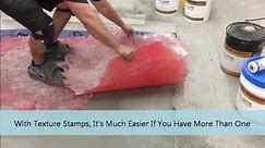 How to do Horizontal Stamped & Carved Concrete Overlay Step 3 of 4