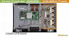 Sharp TV Repair - How to Replace RUNTKA448WJQZ Power Supply/Backlight Inverter Boards - LCD Repair
