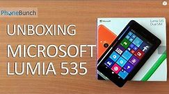 Microsoft Lumia 535 Unboxing and Hands-on Overview