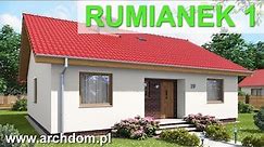Dom jednorodzinny parterowy Rumianek 1 – prezentacja projektu I ArchDOM Projekty Domów