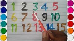 Numbers names 1 to 15 | Numbers Writing 1 to 15| Numbers Name for kids