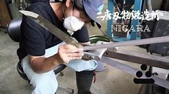 【Nigara twisted knife】#3 Choil shaping and Polishing - How Nigara makes Sashimi knife.