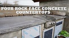 Pouring Rock Face Outdoor Kitchen Countertops with Appliance Cutouts - #outdoorkitchen #diy