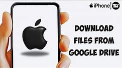 How To Download Files From Google Drive On Your iPhone
