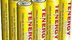 Tenergy Solla Rechargeable NiMH AA Battery, 1000mAh Solar Batteries for Solar Garden Lights, Anti-Leak, Outdoor Durability, 5+ Years Performance, 12 Pack, UL Certified