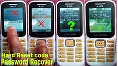 How To Samsung Duos SM-B3010E Password Unlock Hard Reset Code