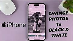 How To Convert Colored Photo / Image To Black and White On iPhone