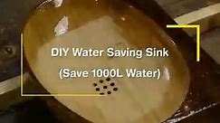 How to make a Amazing Water saving sink  with waste wood DIY  outdoor concrete sink ideas