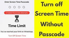 How to turn off screen time on iphone without password - if you forgot passcode ios 14/13