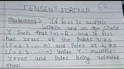 Jensen's Formula proof# complex analysis