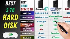 Best 2TB External Hard Drive For LAPTOP / PC ⚡ Best Portable HDD | Seagate VS WD VS Toshiba