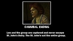 Walking Dead Game Season 1 ALL ENDINGS [Meme]