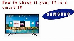 How to check if your TV is a smart TV Samsung/LG/Sonny