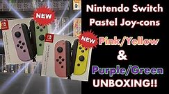 NEW Pastel joy-cons! Purple/green & pink/yellow UNBOXING!!