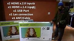 Sharp AQUOS 60 inch LED 4K UHD HDR SMART TV'S UNBOXING & STAND SETUP!(LC-60P62U)