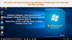 Windows 7 Professional Free Download ISO (32Bit & 64 Bit) 2018